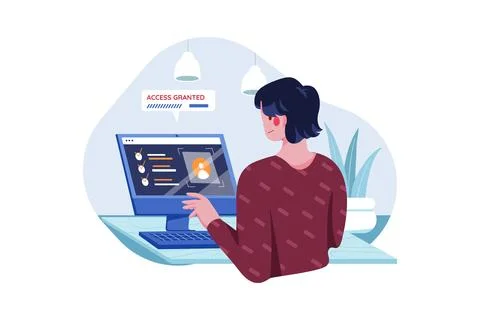 Biometric security Stock Illustration