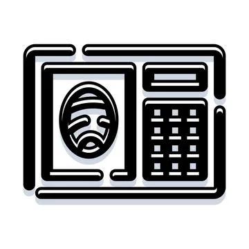 Biometric security system for identity authentication 스톡 일러스트