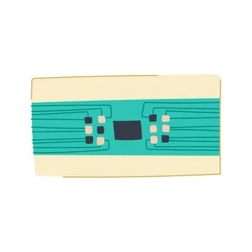 Biometric smart patch cartoon vector illustration Illustrazione stock