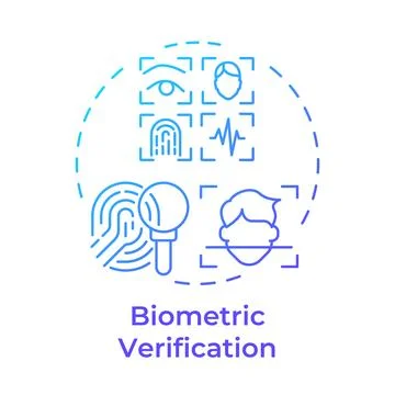 Biometric verification blue gradient concept icon Illustrazione stock