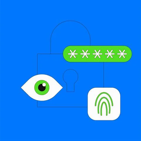 Biometric verification concept illustration Stock Illustration