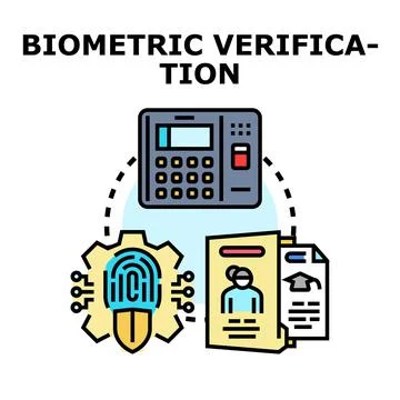 Biometric verification process concept for secure access Stockillustratie