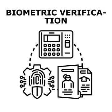 Biometric verification process concept for secure access イラスト素材