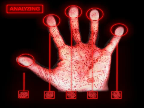 Biometrics Animation with Glitch Stock Footage 83717042