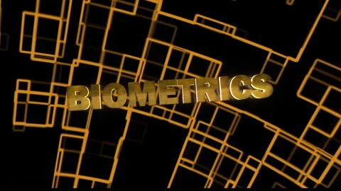 Biometrics Technology Word with background Stock Footage 294585596