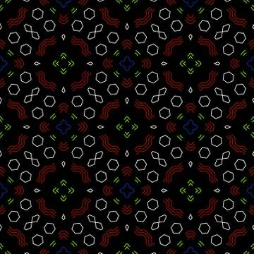 Biomorphic geometric seamless pattern Stock Illustration