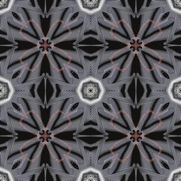 Biomorphic highly detailed seamless pattern Stock Illustration