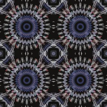 Biomorphic highly detailed seamless pattern Stock Illustration