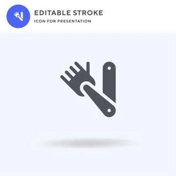 Bionic Arm icon vector, filled flat sign, solid pictogram isolated on white,  Illustrazione stock