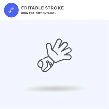 Bionic Arm icon vector, filled flat sign, solid pictogram isolated on white 스톡 일러스트