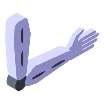 Bionic arm isometric showing prosthesis limb Stock Illustration