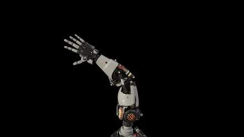 Bionic Arm showing its functionality. Stock Footage 89621591