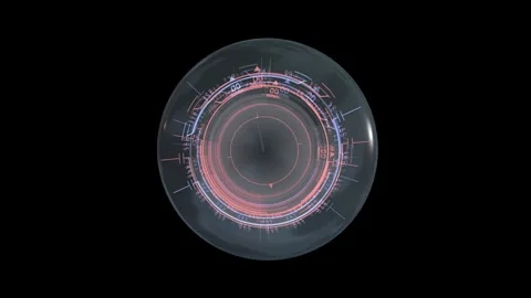 Bionic contact lens. Digital contact lens. 3d animation render Stock Footage 270883988