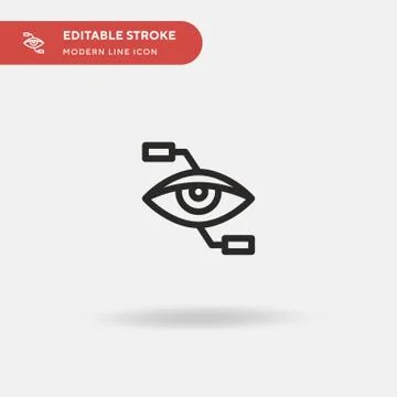 Bionic Contact Lens Simple vector icon. Illustration symbol design template f Stock Illustration
