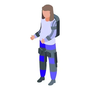 Bionic exoskeleton icon isometric vector. Robot suit Illustrazione stock