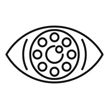 Bionic eye showing futuristic vision concept icon Stock Illustration