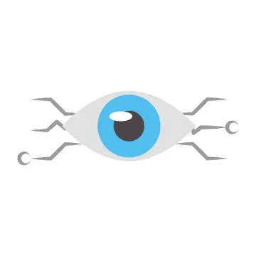 Bionic eye technology symbol Vector illustration Illustrazione stock
