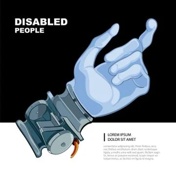 Bionic hand Stock Illustration