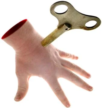 Bionic hand retro Stock Photos