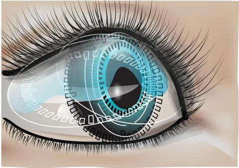 Bionic human eye Stock Illustration