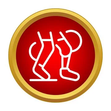 Bionic leg icon showing futuristic prosthetic limb technology Stock Illustration