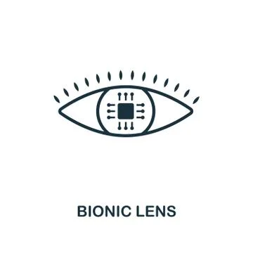 Bionic Lens icon. Premium style design from future technology icons collection Stockillustratie