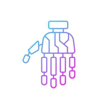 Bionic limb gradient linear vector icon Stock Illustration