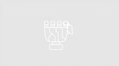 Bionic limb white line animation 스톡 동영상 307910340
