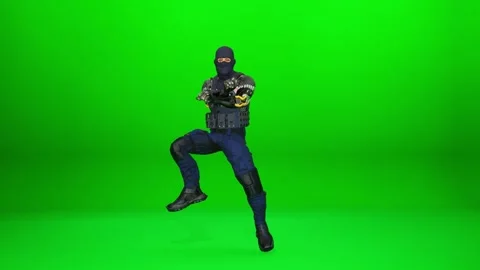 Bionic Military Character Dance 60fps 스톡 동영상 320100627