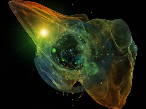 Bionic Particle Illustrazione stock