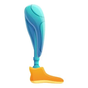 Bionic prosthesis icon, cartoon style Stock Illustration