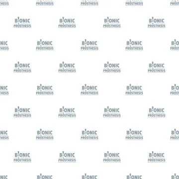 Bionic prosthesis pattern vector seamless Stock Illustration