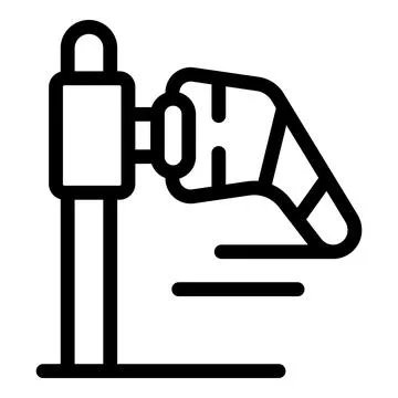 Bionic prosthetic arm being tested for functionality Stock Illustration