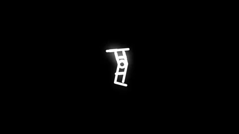 Bionic Prosthetic Limb Line Icon Animation Loop Black Background Video stock 341542053