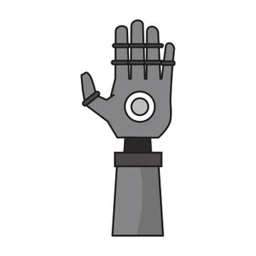 Bionic robot hand technology Illustrazione stock