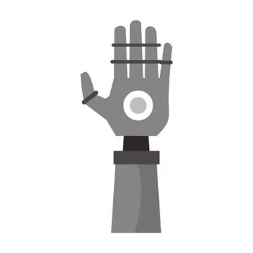 Bionic robot hand technology Vector illustration Stockillustratie