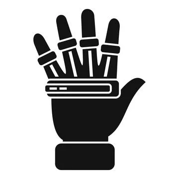 Bionics sensor glove detecting and transmitting signals Illustrazione stock