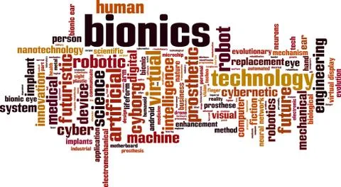 Bionics word cloud 스톡 일러스트