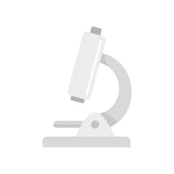 Biophysics microscope icon flat isolated vector Stock Illustration