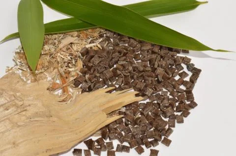 Biopolymer with natural material Foto stock