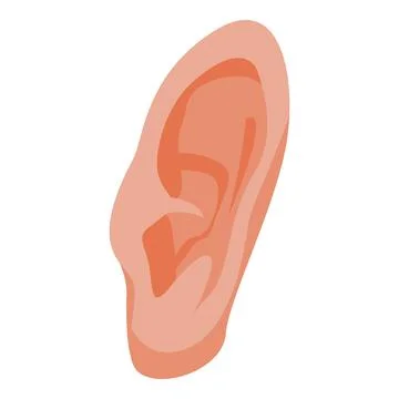 Bioprinting ear icon isometric vector. Medical printer Stock Illustration