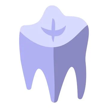 Bioprinting tooth icon isometric vector. Medical engineering Illustrazione stock