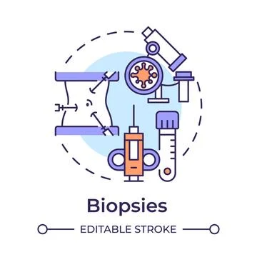 Biopsy multi color concept icon Illustrazione stock