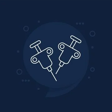 Biopsy procedure line icon for web 스톡 일러스트