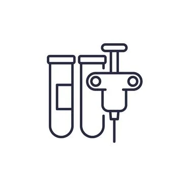 Biopsy samples line icon, vector Stock Illustration