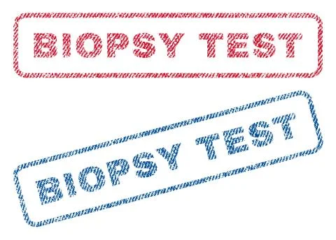 Biopsy Test Textile Stamps Stock Illustration