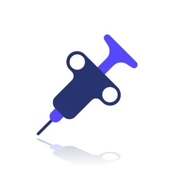 Biopsy tool icon, flat vector 스톡 일러스트