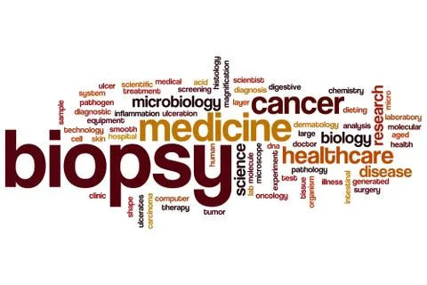 Biopsy word cloud 스톡 일러스트