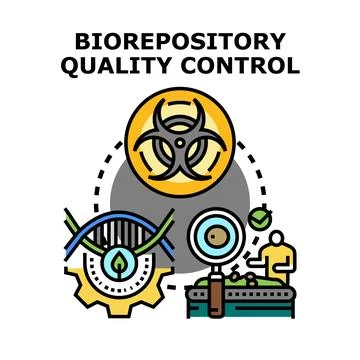 Biorepository quality control for biological sample management Stock Illustration
