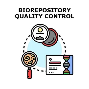 Biorepository quality control process for biological samples Illustrazione stock